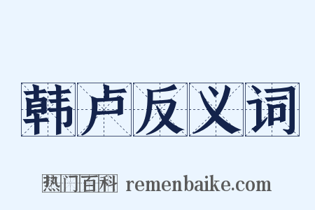 韩卢反义词是什么意思的图片